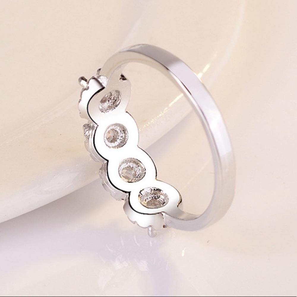 NEW💍925 STERLING SILVER ETERNITY DIAMOND RING - Picture 7 of 7